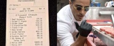 Cât costă o notă de plată la restaurantul lui Salt Bae?!