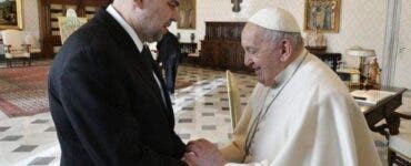 Marcel Ciolacu l-a întâlnit pe Papa Francisc.