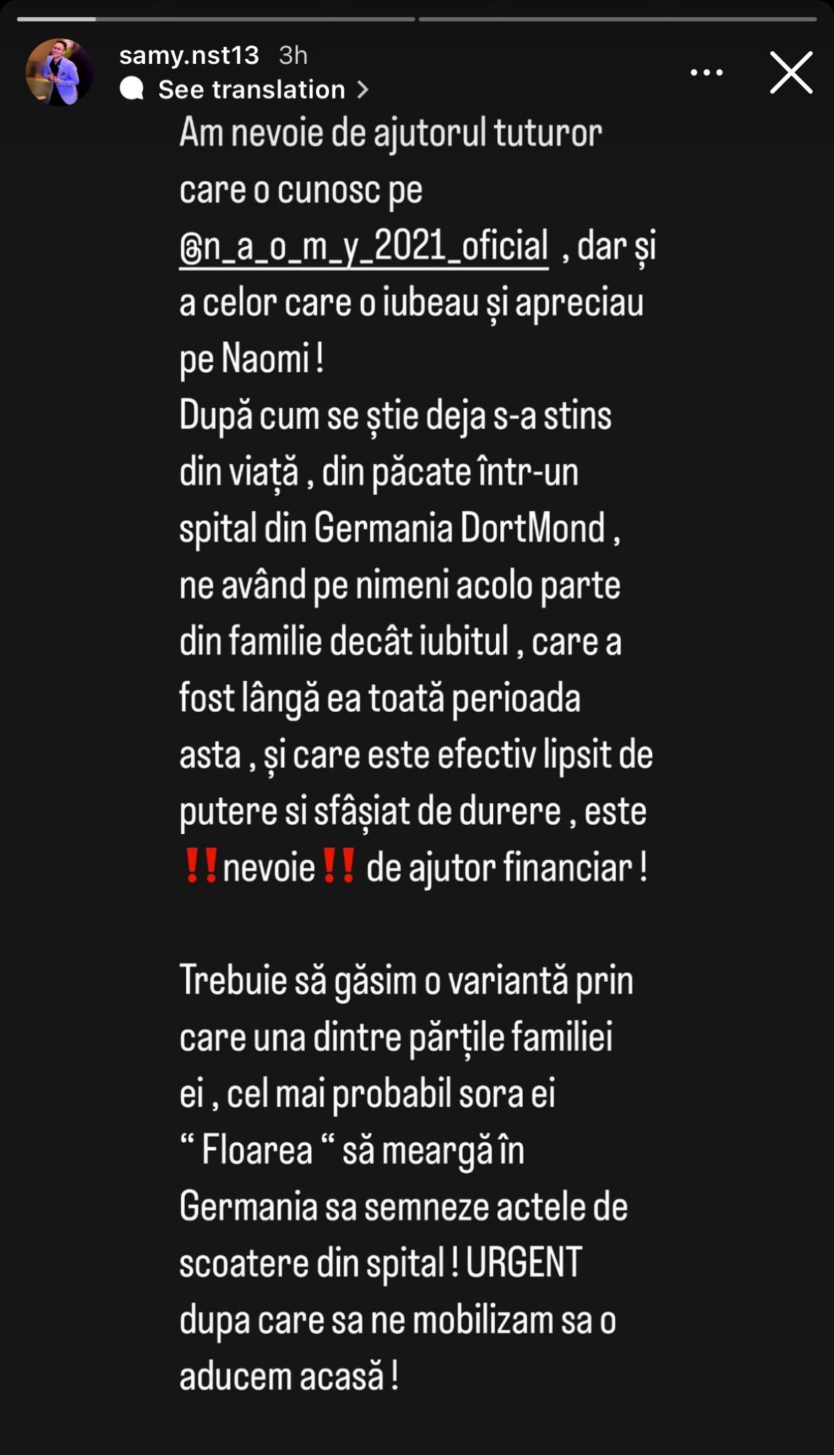 Strigăt de ajutor de la prietenii lui Naomi! Cântăreața transgender din România a decedat la vârsta de 47 de ani departe de România 26 ajutor
