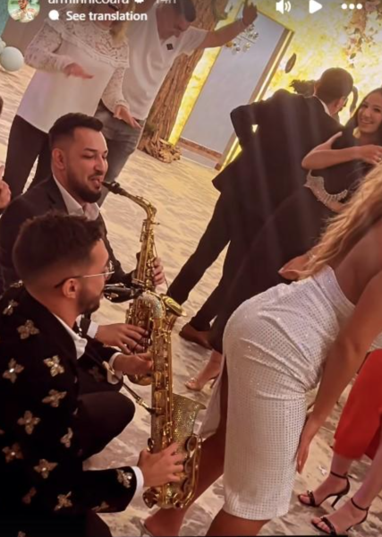 Armin Nicoară, fermecat de mișcările lascive ale unei domnisoare. Sursă foto: Instagram