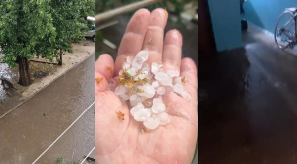 Grindină cât bobul de mazare în municipiul Bălți. Sursă foto: Social Media