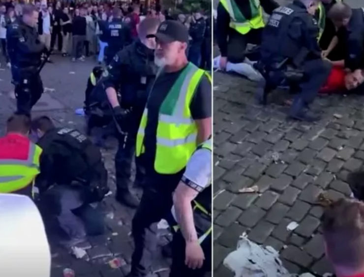 Bătaie între fani la Koln după meciul România-Blegia. Sursă foto: Instagram