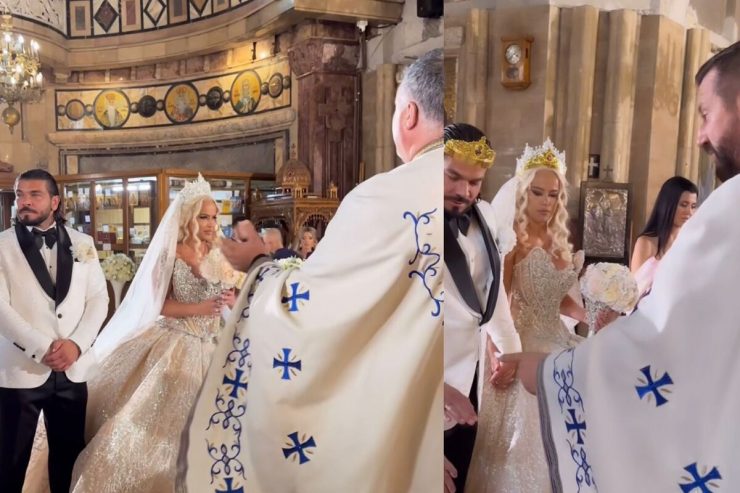 Imagini de senzație de la cununia religioasă a Andei Adam. Artista a ales să fie cununată de trei preoți. VIDEO 25 anda adam