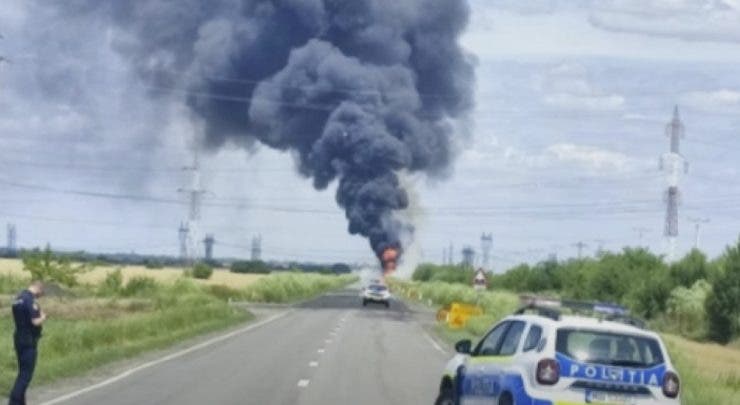 Trafic blocat. Foto: Digi 24