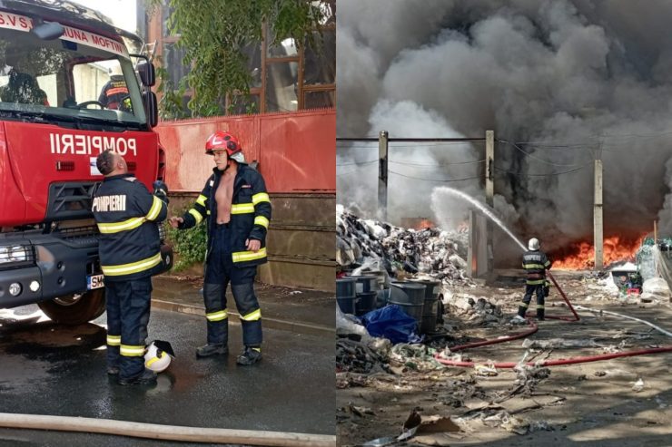 S-a dat alarma în Satu Mare! Pompierii din 3 județe încearcă să stingă un incendiu major care a făcut deja 4 victime 25 incedniu popieri raniti