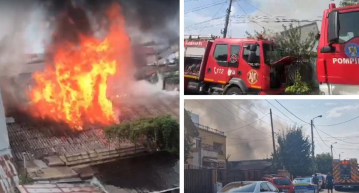 S-a activat Planul Roșu în Capitală. Mai multe case în flăcări, 12 autospeciale ale pompierilor la fața locului 25 Incendiu devastator în Capitală. Sursă foto: Observatornews.ro
