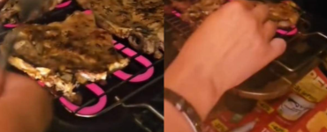 Un bucurestean a facut gratar pe pervazul de la geam, la etajul 8. Sursa foto: TikTok