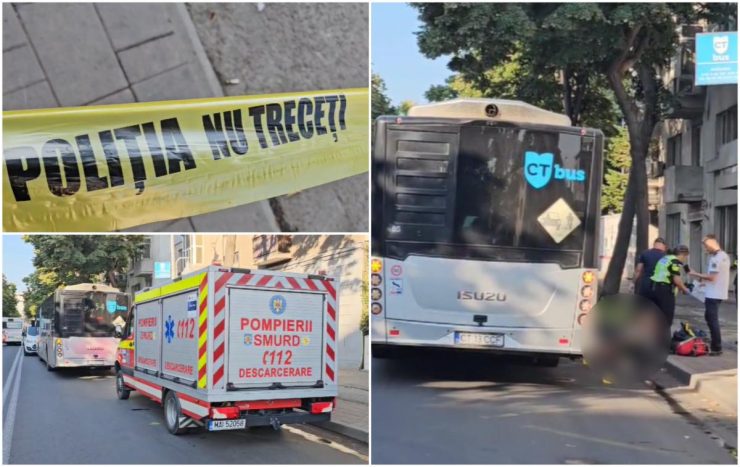 O bătrână a fost lovită mortal de un autobuz, în Constanța. Șoferul era pozitiv la drugtest 25 accident Constanta