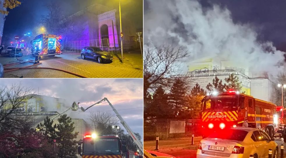 Incendiu la Teatrul ”Masca” din Capitală. Pompierii intervin cu 12 autospeciale de stingere și 3 autoscări 26 incendiu