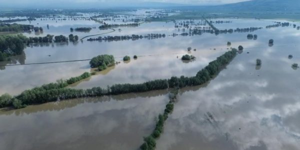 Imagini dramatice din satul Băcel, complet înghițit de ape în urma inundațiilor. Casele sunt efectiv scufundate, peisajul este catastrofal 27 bacel