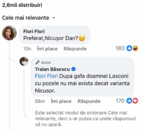 Comentariu Traian Băsescu