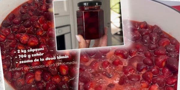 Rețeta Getei Sterp pentru dulceața de căpșuni