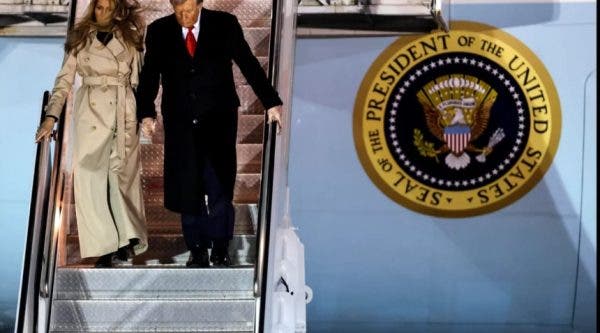 Melanie Trump si Donald Trump în UK. Foto: Toby Shepheard/Parsons Media via ZUMA Press Wire