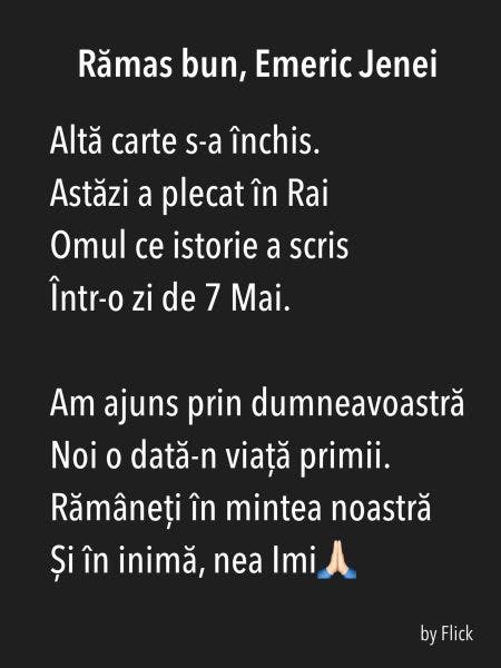 Mesajul lui Flick. Foto: Facebook / Flick