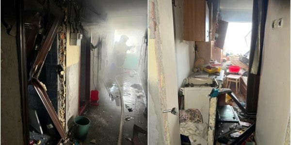 Explozie Balș. Foto: ISU Olt