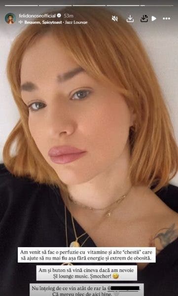 Feli la spital. Foto: Instagram