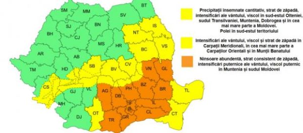 Bucureștiul și alte 12 județe, sub cod portocaliu: meteorologii anunță troiene și viscol 26 anm
