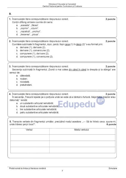 evaluare nationala 2026