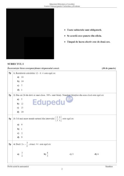 evaluare nationala