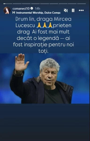 Nadia Comăneci a transmis un mesaj după moartea lui Mircea Lucescu. „Ai fost mai mult decât o legendă” 26 Nadia Comăneci