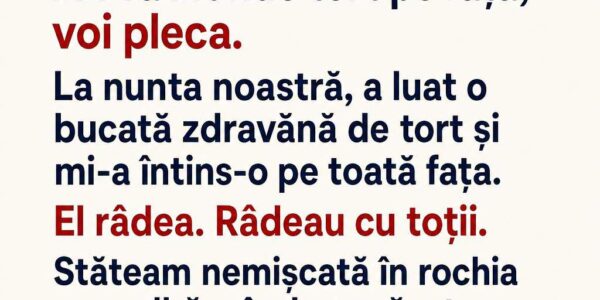 L-am avertizat: dacă îmi întinde tort pe față la nuntă, plec. Ce a urmat după ce a făcut-o 28 povestea zilei