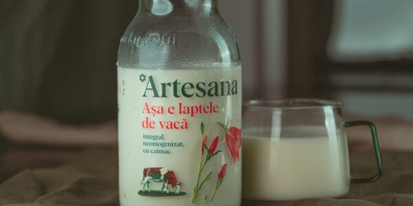 sticla si cana cu lapte Artesana