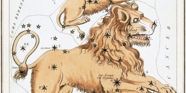 Am întrebat inteligența artificială ce zodie va fi invidiată de toată lumea în 2027. Bani, succes și noroc cât pentru șapte 26 Constelația Leului, ilustrație veche din atlasul Urania's Mirror